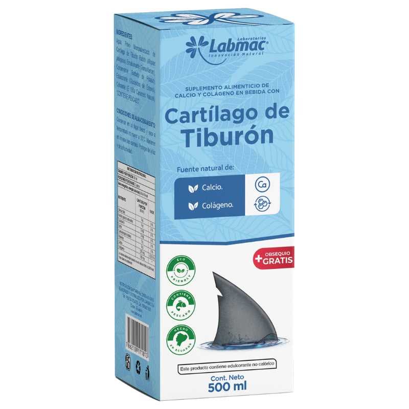 CALCIO Y COLÁGENO CARTILAGO DE TIBURON 500 ML